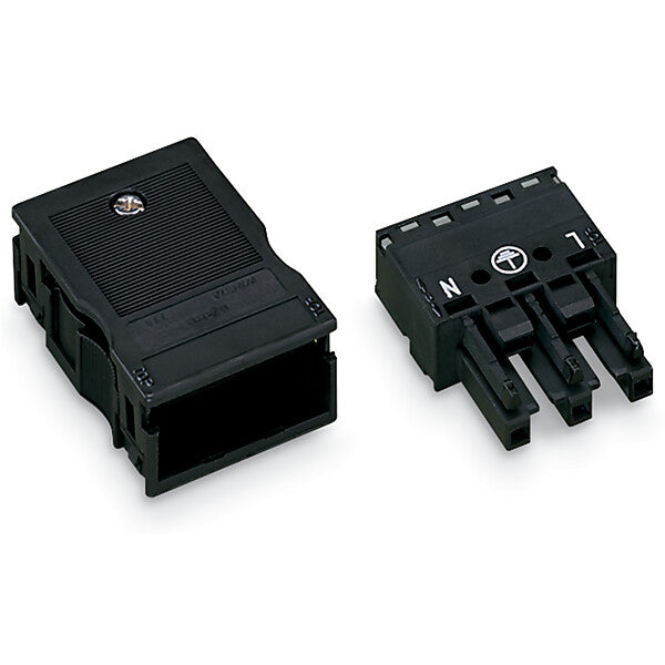 WAGO Buchse 2x0,5-4mmq schwarz 770-103
